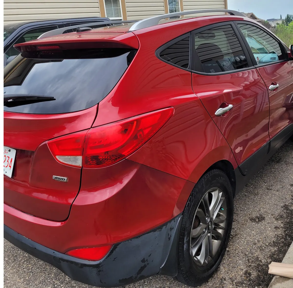 Multiple fleet vehicles detailed on site